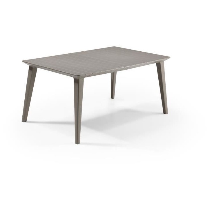 Table de jardin - rectangulaire 160cm - cappuccino - en résine - 6 personnes - Lima -Allibert by KETER