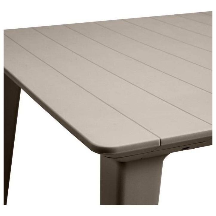 Table de jardin - rectangulaire 160cm - cappuccino - en résine - 6 personnes - Lima -Allibert by KETER