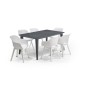 Table de jardin - rectangulaire 160cm - gris graphite - en résine - 6 personnes - Lima - Allibert by KETER