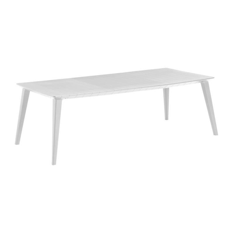 Table de jardin - rectangulaire - blanc - en résine - 8 a 10 personne Table de jardin - rectangulaire - blanc - en résine - 8 a 10 personne