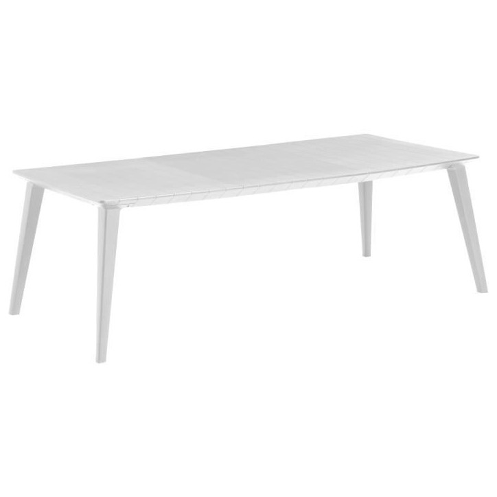 Table de jardin - rectangulaire - blanc - en résine - 8 a 10 personnes - Lima -Allibert by KETER Table de jardin - rectangulaire - blanc - en résine - 8 a 10 personnes - Lima -Allibert by KETER