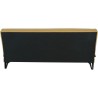 Banquette convertible 3 places - LIMRA - Tissu moutarde - 2 coussins -