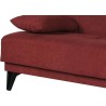 Banquette convertible 3 places - LIMRA - Tissu rouge - 2 coussins - 19