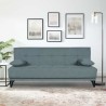 Banquette convertible 3 places - LIMRA - Tissu menthe- 2 coussins - 19