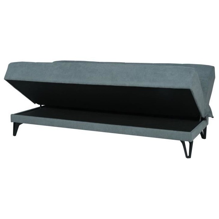 Banquette convertible 3 places - LIMRA - Tissu menthe- 2 coussins - 190 x 87 x 87 cm Banquette convertible 3 places - LIMRA - Tissu menthe- 2 coussins - 190 x 87 x 87 cm