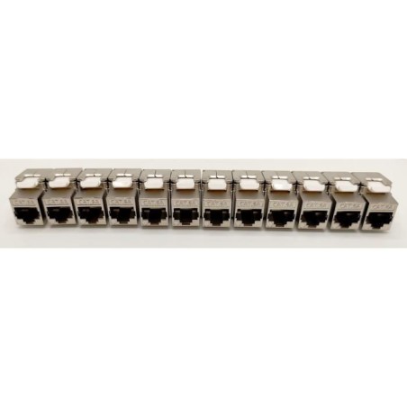 Pack de 12 noyaux keystone RJ45 Cat.6a - LINEAIRE - PR24AS12 - Court -