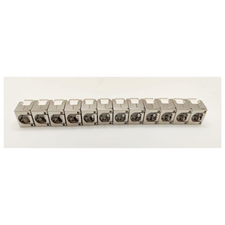 Pack de 12 noyaux keystone RJ45 Cat.6a - LINEAIRE - PR24AS12 - Court - Blindé