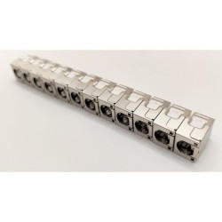 Pack de 12 noyaux keystone RJ45 Cat.6a - LINEAIRE - PR24AS12 - Court -