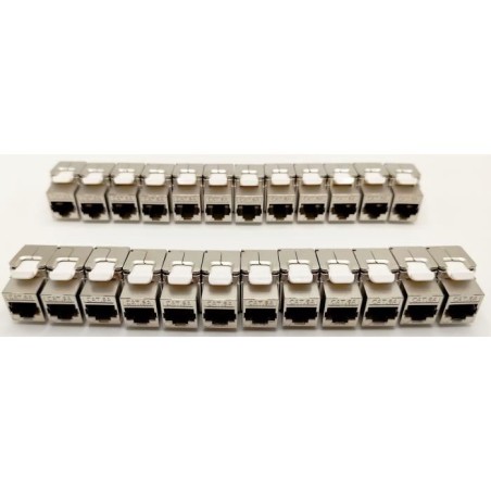Pack de 24 noyaux keystone RJ45 Cat.6a - LINEAIRE - PR24AS24 - Court -