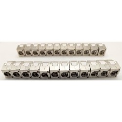 Pack de 24 noyaux keystone RJ45 Cat.6a - LINEAIRE - PR24AS24 - Court -