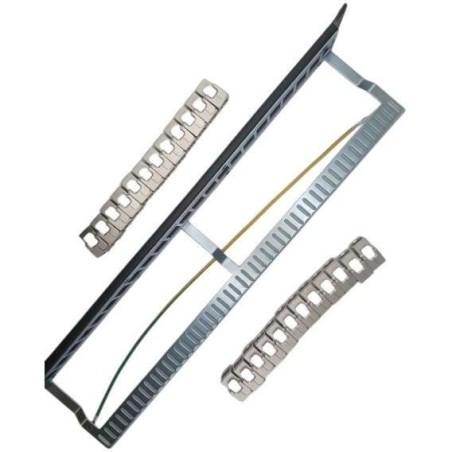 Panneau de brassage 24 ports + 24 noyaux keystone RJ45 Cat.6a - LINEAIRE - KIT5024AS - Courts - Blindés