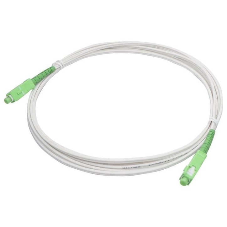 Câble fibre optique SC-APC / SC-APC - LINEAIRE - FB122I - Pour Orange Livebox, SFR box fibre, Bouygues Télécom BBox - 15 m Câble fibre optique SC-APC / SC-APC - LINEAIRE - FB122I - Pour Orange Livebox, SFR box fibre, Bouygues Télécom BBox - 15 m