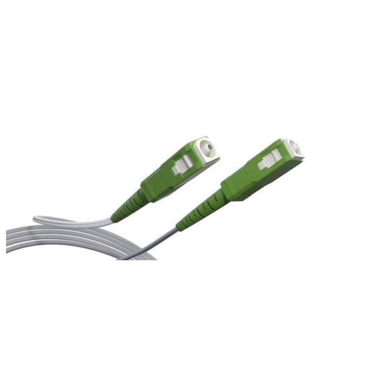 Câble fibre optique SC-APC / SC-APC - LINEAIRE - FB122I - Pour Orange Livebox, SFR box fibre, Bouygues Télécom BBox - 15 m Câble fibre optique SC-APC / SC-APC - LINEAIRE - FB122I - Pour Orange Livebox, SFR box fibre, Bouygues Télécom BBox - 15 m
