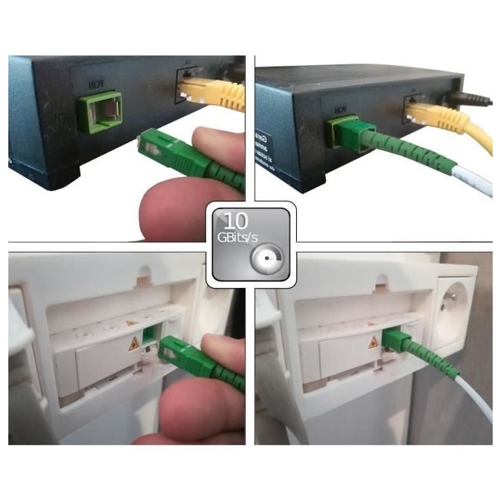 Câble fibre optique SC-APC / SC-APC - LINEAIRE - FB122I - Pour Orange Livebox, SFR box fibre, Bouygues Télécom BBox - 15 m Câble fibre optique SC-APC / SC-APC - LINEAIRE - FB122I - Pour Orange Livebox, SFR box fibre, Bouygues Télécom BBox - 15 m