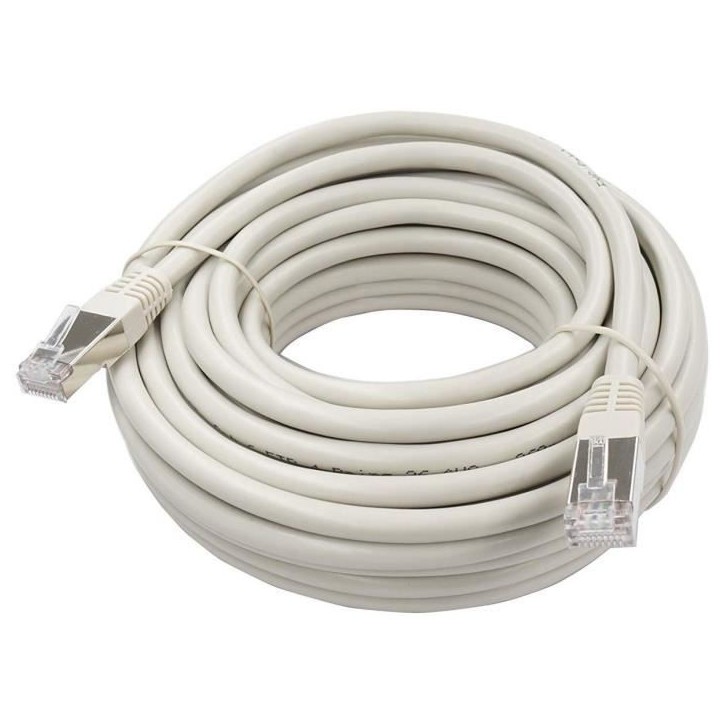 Câble RJ45 Cat.6 - LINEAIRE - PCC6FH - 10 m - Blindé F/UTP - Connecteurs RJ45 mâle