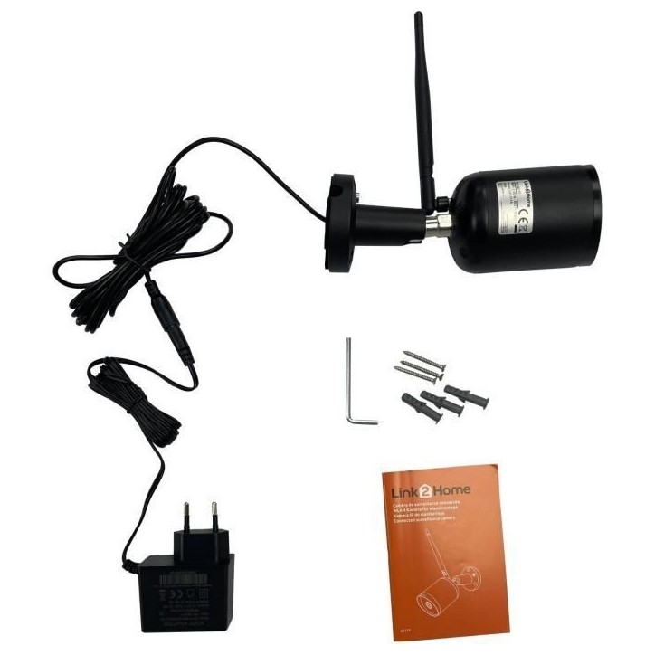Caméra WiFi - LINK2HOME - Intérieure/extérieure - 1080P HD, vision nocturne, détection mouvement Caméra WiFi - LINK2HOME - Intérieure/extérieure - 1080P HD, vision nocturne, détection mouvement
