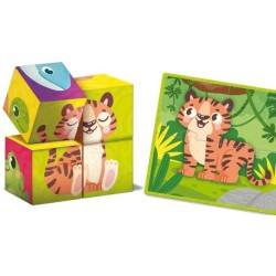 Jeu créatif 2-en-1 - LISCIANI - Montessori Baby Bois - Cubes et puzzl