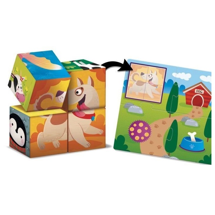 Jeu éducatif 2-en-1 - LISCIANI - Montessori Baby Bois - Cubes et logique - Animaux et associations - Des 2 ans Jeu éducatif 2-en-1 - LISCIANI - Montessori Baby Bois - Cubes et logique - Animaux et associations - Des 2 ans