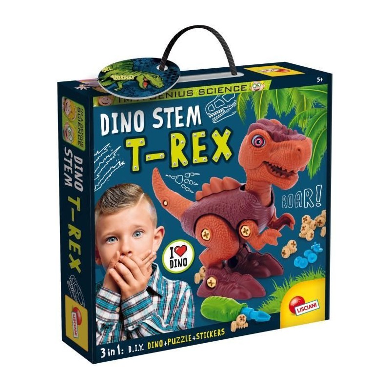 Dino STEM - LISCIANI - I'm a Genius - Construis ton T-Rex - Puzzle et