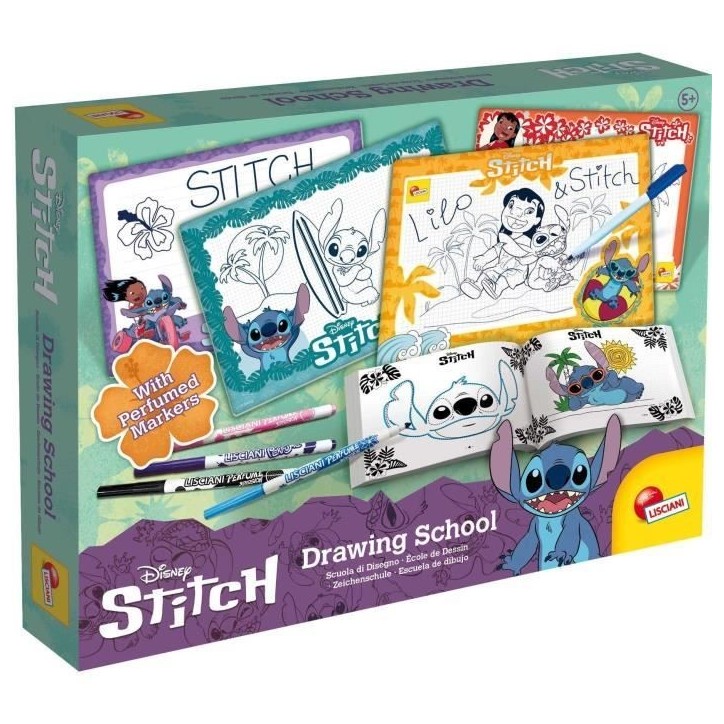 Kit de dessin - LISCIANIGIOCHI - STITCH - Feutres parfumés - Crayons decouleur, autocollants Kit de dessin - LISCIANIGIOCHI - STITCH - Feutres parfumés - Crayons decouleur, autocollants