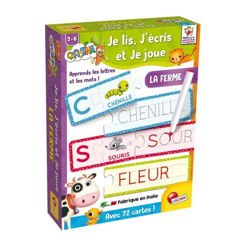 Je Lis, J'Écris et Je Joue - La Ferme - Jeu éducatif - CAROTINA BABY Je Lis, J'Écris et Je Joue - La Ferme - Jeu éducatif - CAROTINA BABY