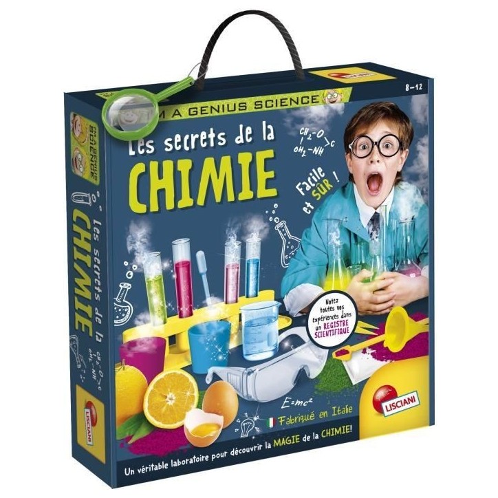 Laboratoire chimie - LISCIANI - I'm a Genius - Secrets de la chimie - 50 expériences - Matériel complet - Activités sûres Laboratoire chimie - LISCIANI - I'm a Genius - Secrets de la chimie - 50 expériences - Matériel complet - Activités sûres