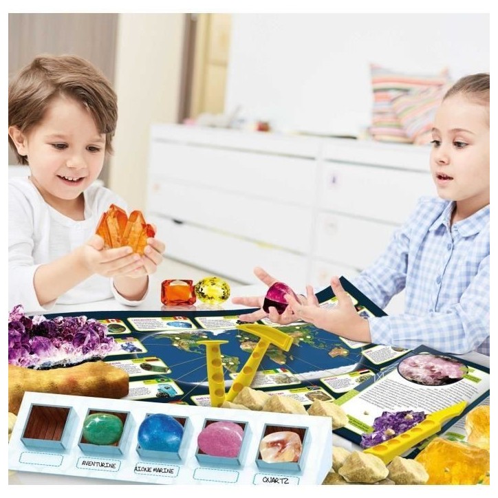 Les secrets de la minéalogie - Kit Scientifique - I'M A GENIUS - Minéraux authentiques Les secrets de la minéalogie - Kit Scientifique - I'M A GENIUS - Minéraux authentiques