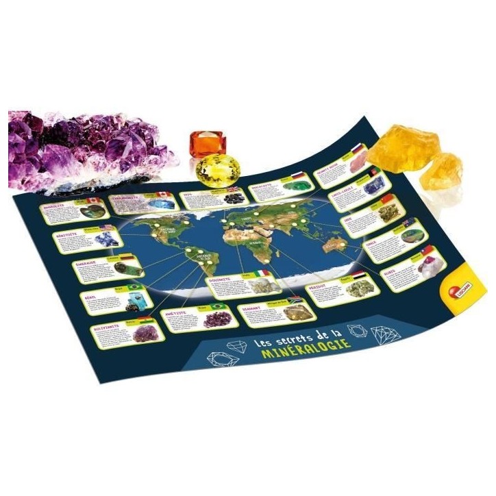 Les secrets de la minéalogie - Kit Scientifique - I'M A GENIUS - Minéraux authentiques Les secrets de la minéalogie - Kit Scientifique - I'M A GENIUS - Minéraux authentiques