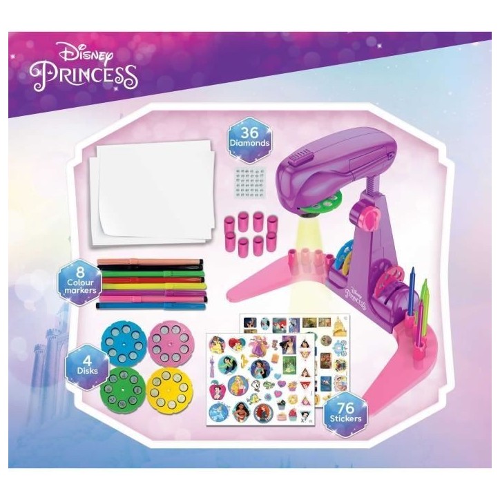 Projecteur de dessins - LISCIANIGIOCHI - PRINCESSES - Accessoires Inclus, Modeles Princesses Projecteur de dessins - LISCIANIGIOCHI - PRINCESSES - Accessoires Inclus, Modeles Princesses