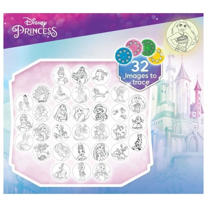 Projecteur de dessins - LISCIANIGIOCHI - PRINCESSES - Accessoires Inclus, Modeles Princesses Projecteur de dessins - LISCIANIGIOCHI - PRINCESSES - Accessoires Inclus, Modeles Princesses