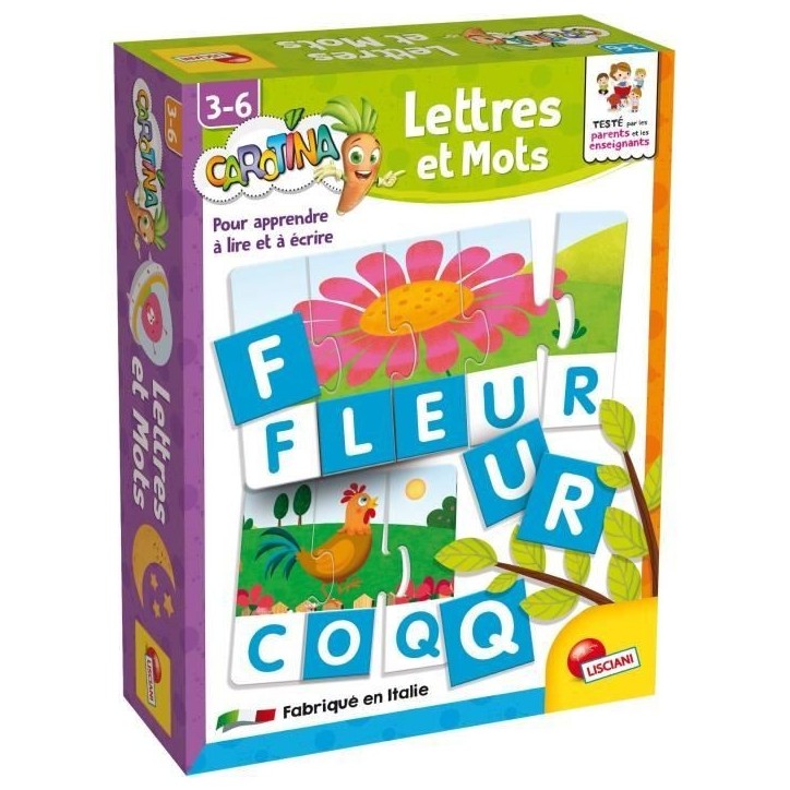 Lettres et Mots - Carotina - Apprendre a lire et a écrire simplement - LISCIANI