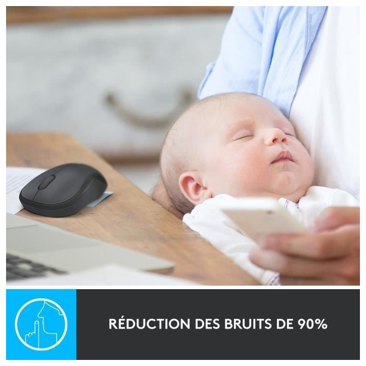 Souris - Sans Fil - Logitech - M220 Silent - Noir - Silencieuse