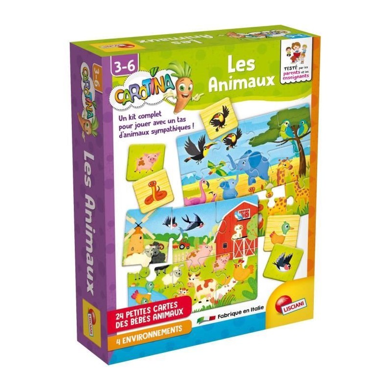 Jeu d'Association - CAROTINA BABY - Découverte des animaux Jeu d'Association - CAROTINA BABY - Découverte des animaux