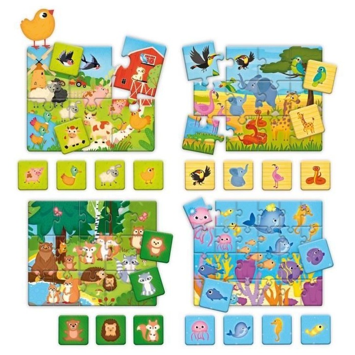 Jeu d'Association - CAROTINA BABY - Découverte des animaux Jeu d'Association - CAROTINA BABY - Découverte des animaux