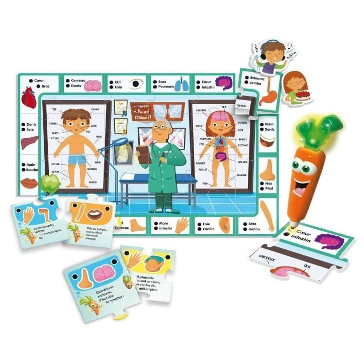 Docteur - Stylo parlant - CAROTINA - Découverte du corps humain, Stylo interactif Docteur - Stylo parlant - CAROTINA - Découverte du corps humain, Stylo interactif