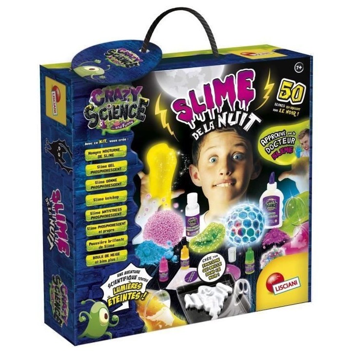 Slime de la Nuit - Kit Scientifique - CRAZY SCIENCE - Phosphorescent, Composants lumineux Slime de la Nuit - Kit Scientifique - CRAZY SCIENCE - Phosphorescent, Composants lumineux