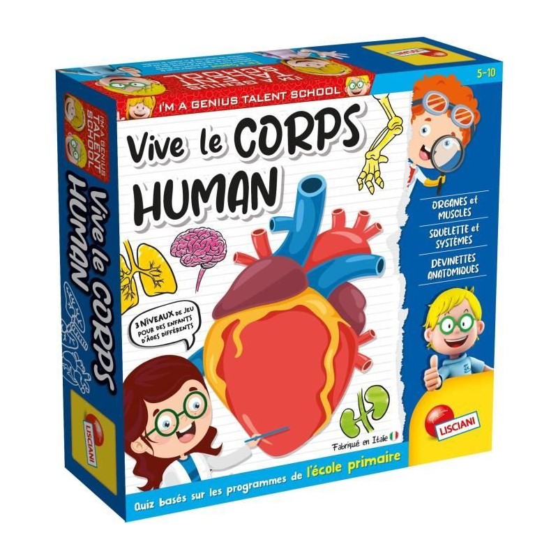Jeu éducatif - LISCIANI - Vive le Corps Humain - Découverte du corps Jeu éducatif - LISCIANI - Vive le Corps Humain - Découverte du corps