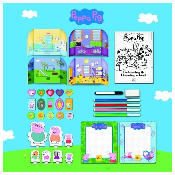 Sac a dos école de dessin Peppa Pig - LISCIANI Sac a dos école de dessin Peppa Pig - LISCIANI