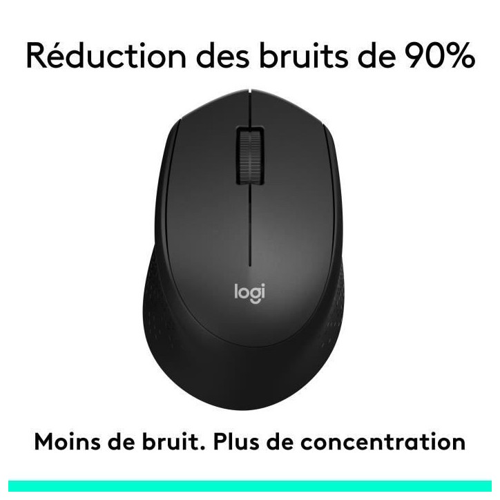 Souris - Sans fil - Logitech - M330 Silent Plus - Noir - Silencieuse