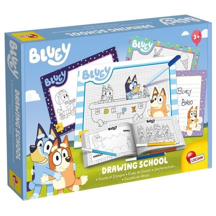 Ecole de dessin - Bluey drawing school - Kit complet pour apprendre a dessiner - LISCIANI Ecole de dessin - Bluey drawing school - Kit complet pour apprendre a dessiner - LISCIANI