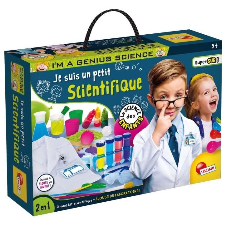 Jeu scientifique pour enfants - LISCIANI - Génius Science - Je suis un petit scientifique - A partir de 5 ans Jeu scientifique pour enfants - LISCIANI - Génius Science - Je suis un petit scientifique - A partir de 5 ans