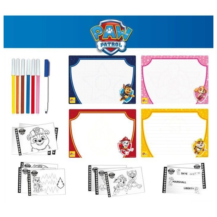 Kit de dessin - LISCIANIGIOCHI - PAT'PATROUILLE - Feutres, Modele Pat' Patrouille Kit de dessin - LISCIANIGIOCHI - PAT'PATROUILLE - Feutres, Modele Pat' Patrouille