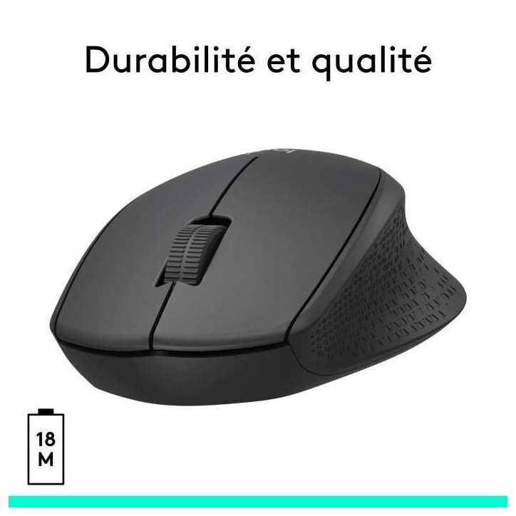 Souris - Sans fil - Logitech - M330 Silent Plus - Noir - Silencieuse