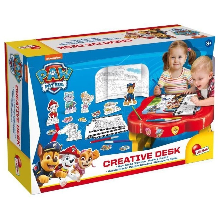 Pupitre créatif - Paw Patrol - LISCIANI - Tableau a colorier et jouer avec les personnages de la team Paw Patrol Pupitre créatif - Paw Patrol - LISCIANI - Tableau a colorier et jouer avec les personnages de la team Paw Patrol
