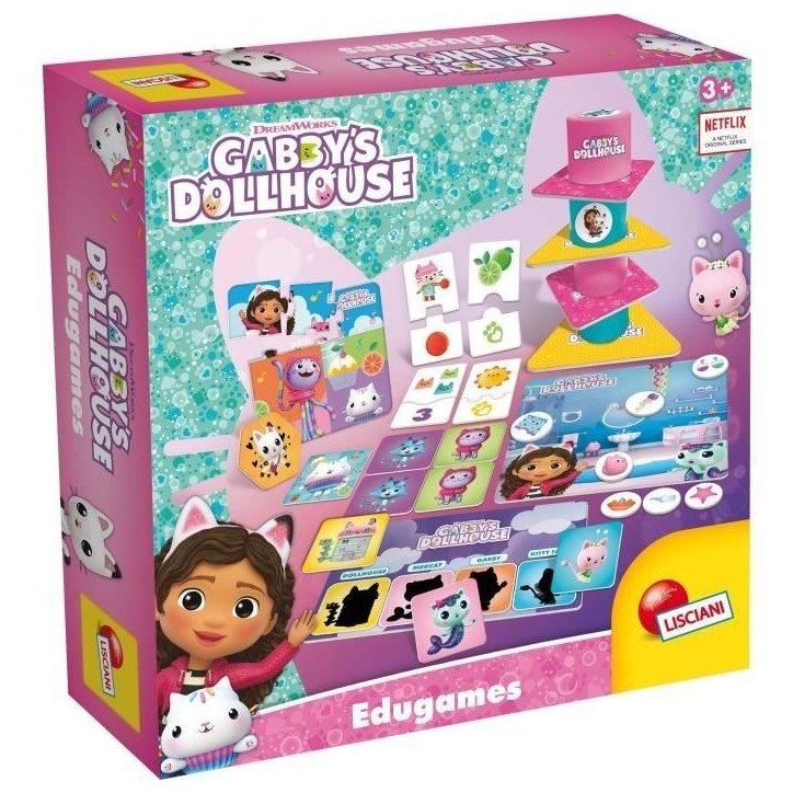 Collection éducative - LISCIANI - Gabby's Dollhouse - Jeux variés - Logique et imagination - Theme maison de poupée