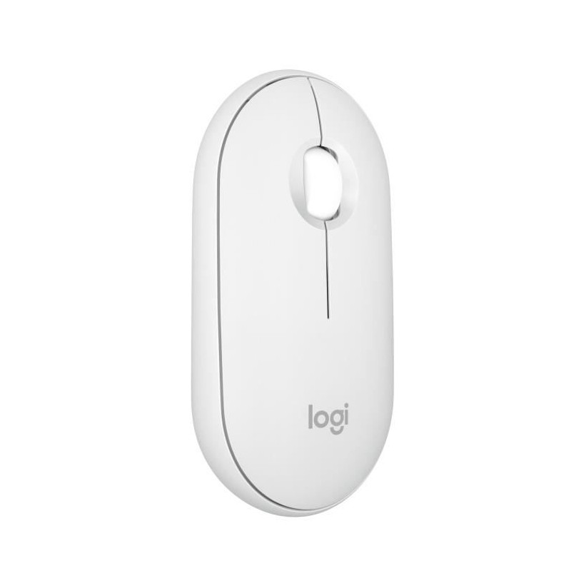 Souris - Sans fil - Logitech - Pebble Mouse 2 M350s - Blanche Souris - Sans fil - Logitech - Pebble Mouse 2 M350s - Blanche