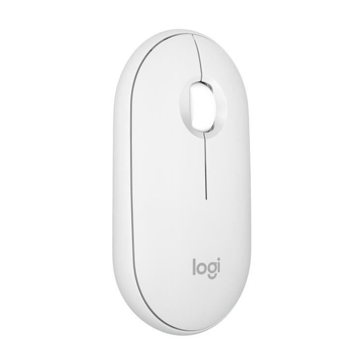 Souris - Sans fil - Logitech - Pebble Mouse 2 M350s - Blanche Souris - Sans fil - Logitech - Pebble Mouse 2 M350s - Blanche