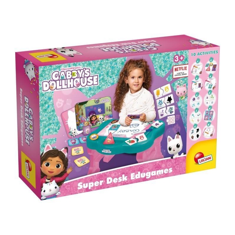 Table éducative - LISCIANI - Gabby's Dollhouse - Super Desk - Jeux lo Table éducative - LISCIANI - Gabby's Dollhouse - Super Desk - Jeux lo