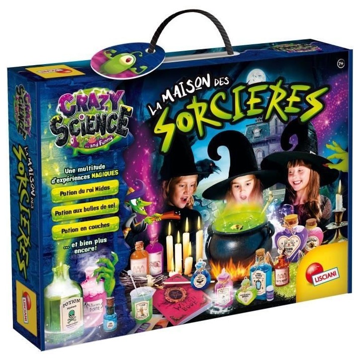 Kit magique - LISCIANI - Crazy Science - Maison des sorcieres - Expériences et potions - Découvertes originales Kit magique - LISCIANI - Crazy Science - Maison des sorcieres - Expériences et potions - Découvertes originales