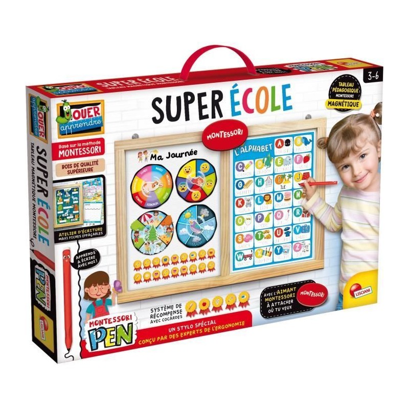 Tableau éducatif - LISCIANI - Montessori Pen - Super école - Activit Tableau éducatif - LISCIANI - Montessori Pen - Super école - Activit